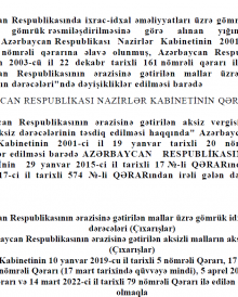 Azərbaycan Respublikasının ərazisinə gətirilən mallar üzrə gömrük idxal rüsumlarının dərəcələri (Çıxarışlar) -
