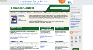 An international peer-reviewed journal for health professionals and others in tobacco control