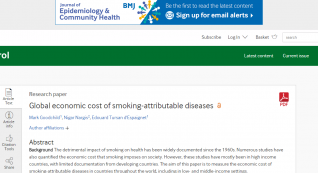 Global economic cost of smoking-attributable diseases