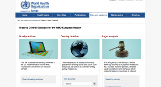Tobacco Control Database for the WHO European Region